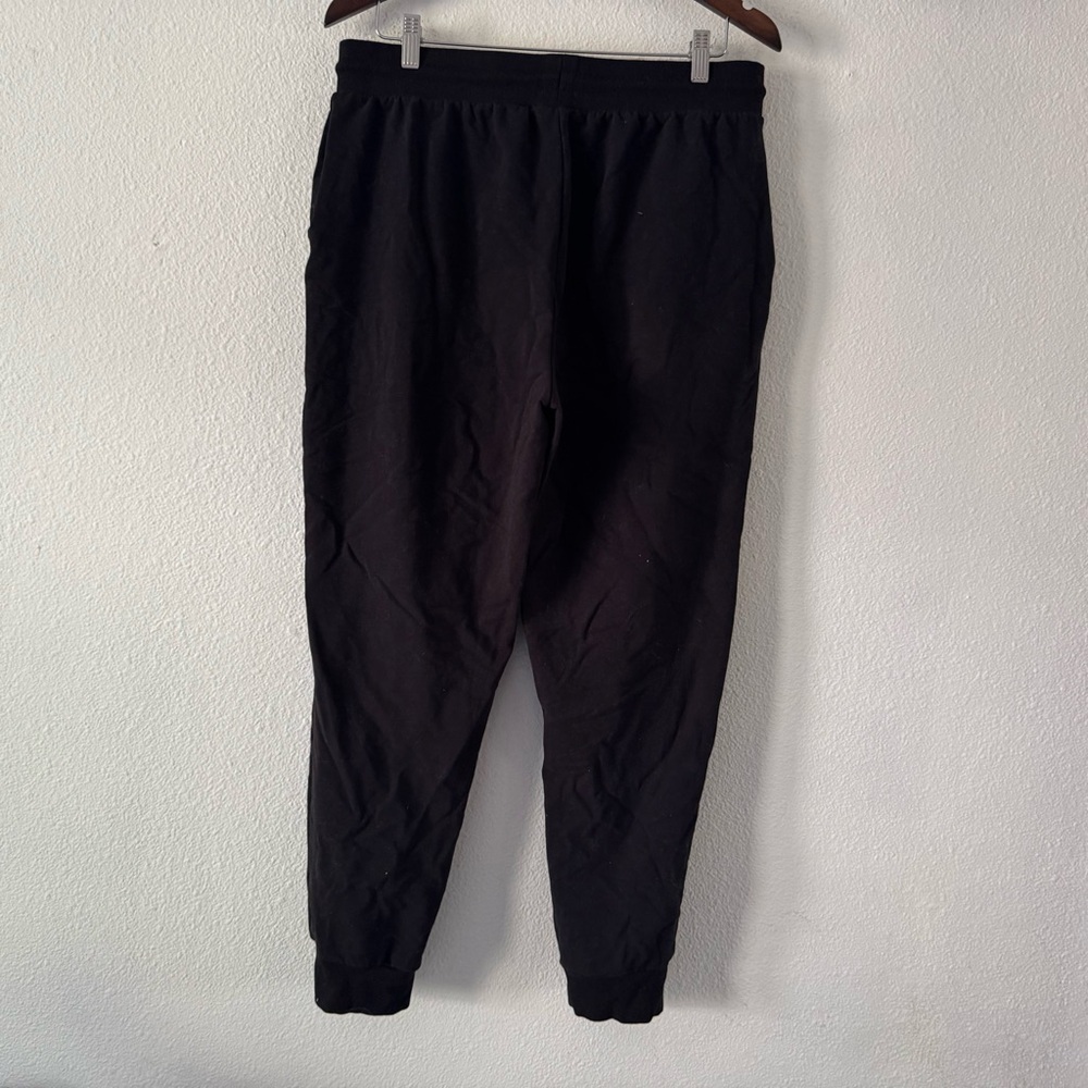 Black Tapered Large Athletic Jogger Sweatpants Athleisure Loungewear Streetwear - Picture 10 of 11